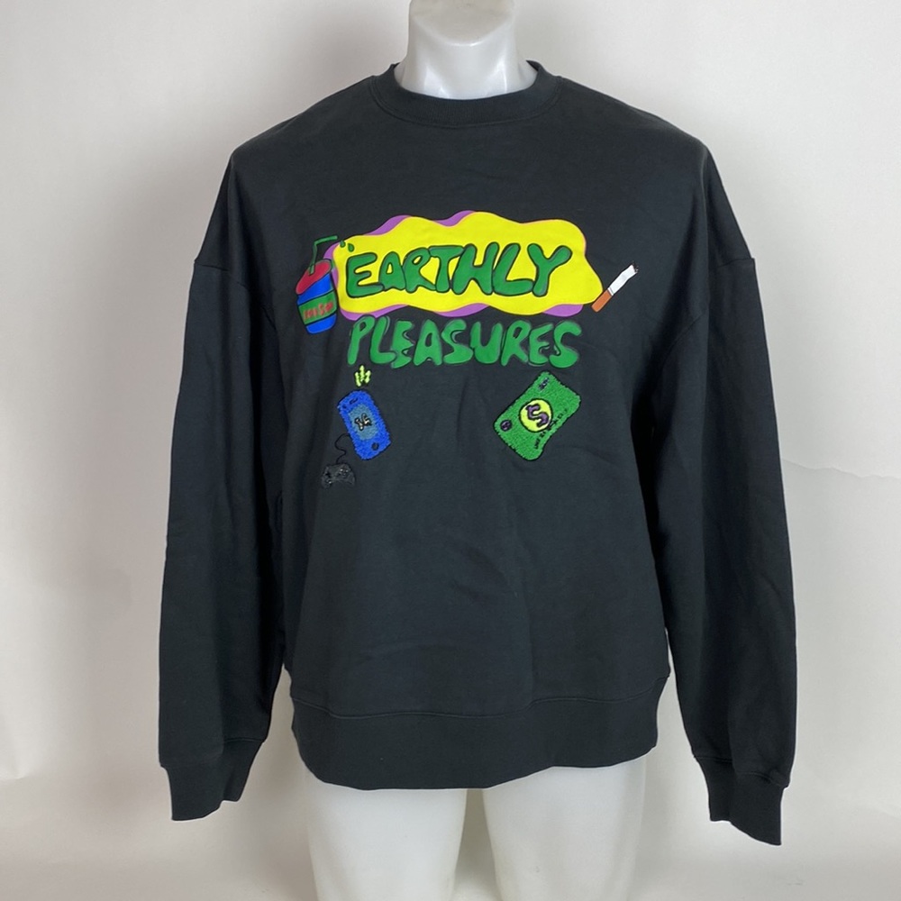 CLAUDETTE EARTHLY PLEASURE CREW MENS SWEATSHIRT SIZE L